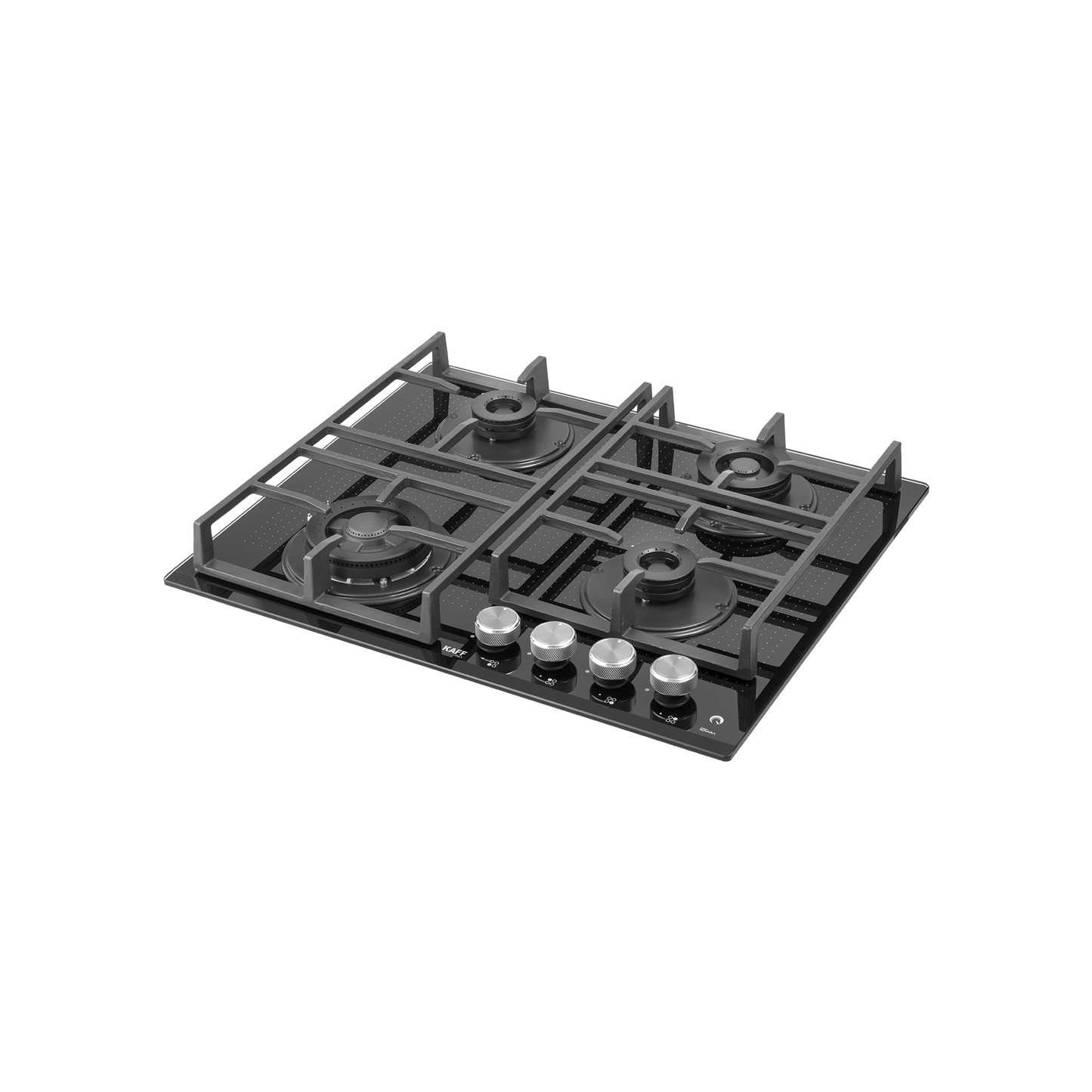 NVH 604 - Built-in Hob with 4 High Efficiency Full Brass Burners, Heavy Duty Cast Iron Pan Support