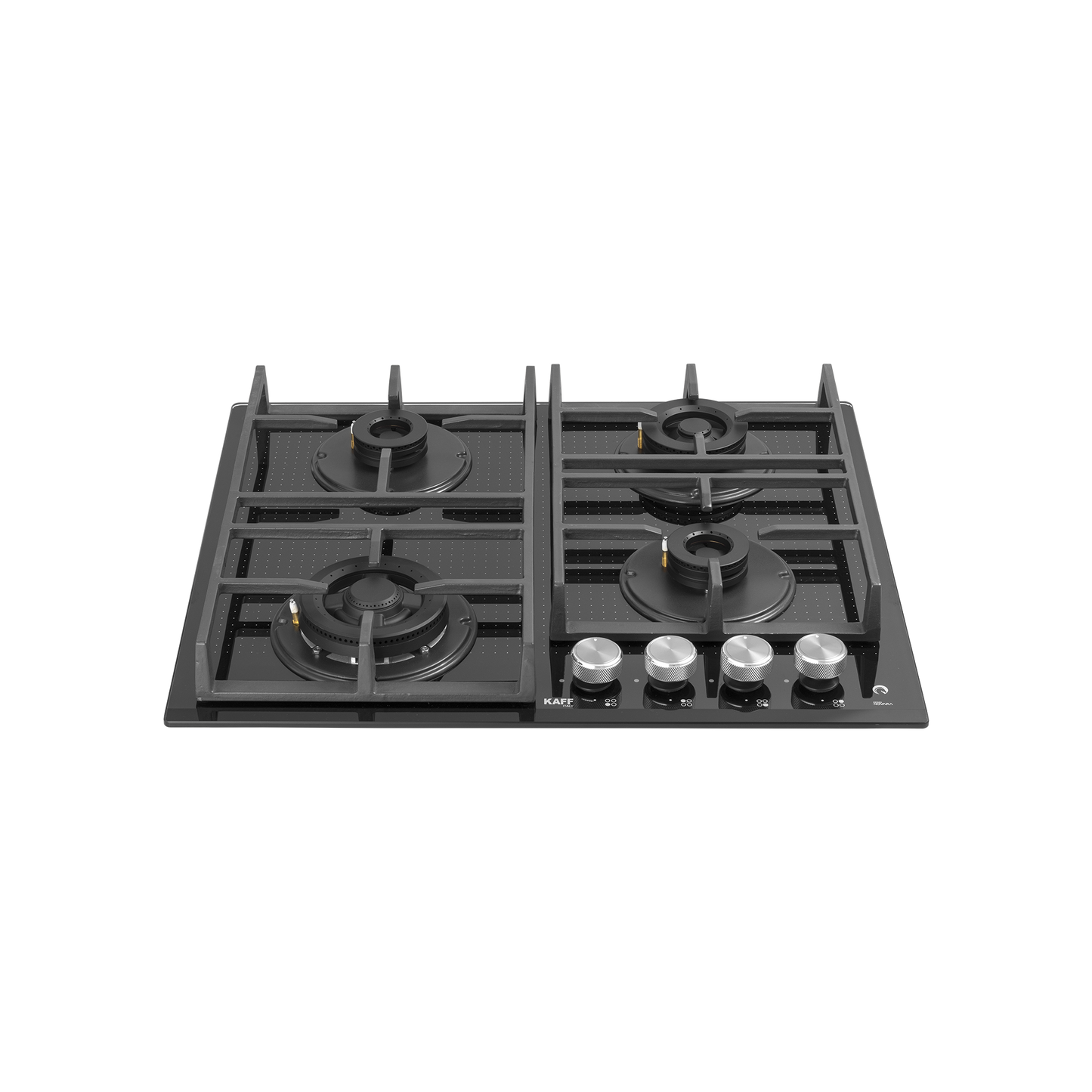 NVH 604 - Built-in Hob with 4 High Efficiency Full Brass Burners, Heavy Duty Cast Iron Pan Support