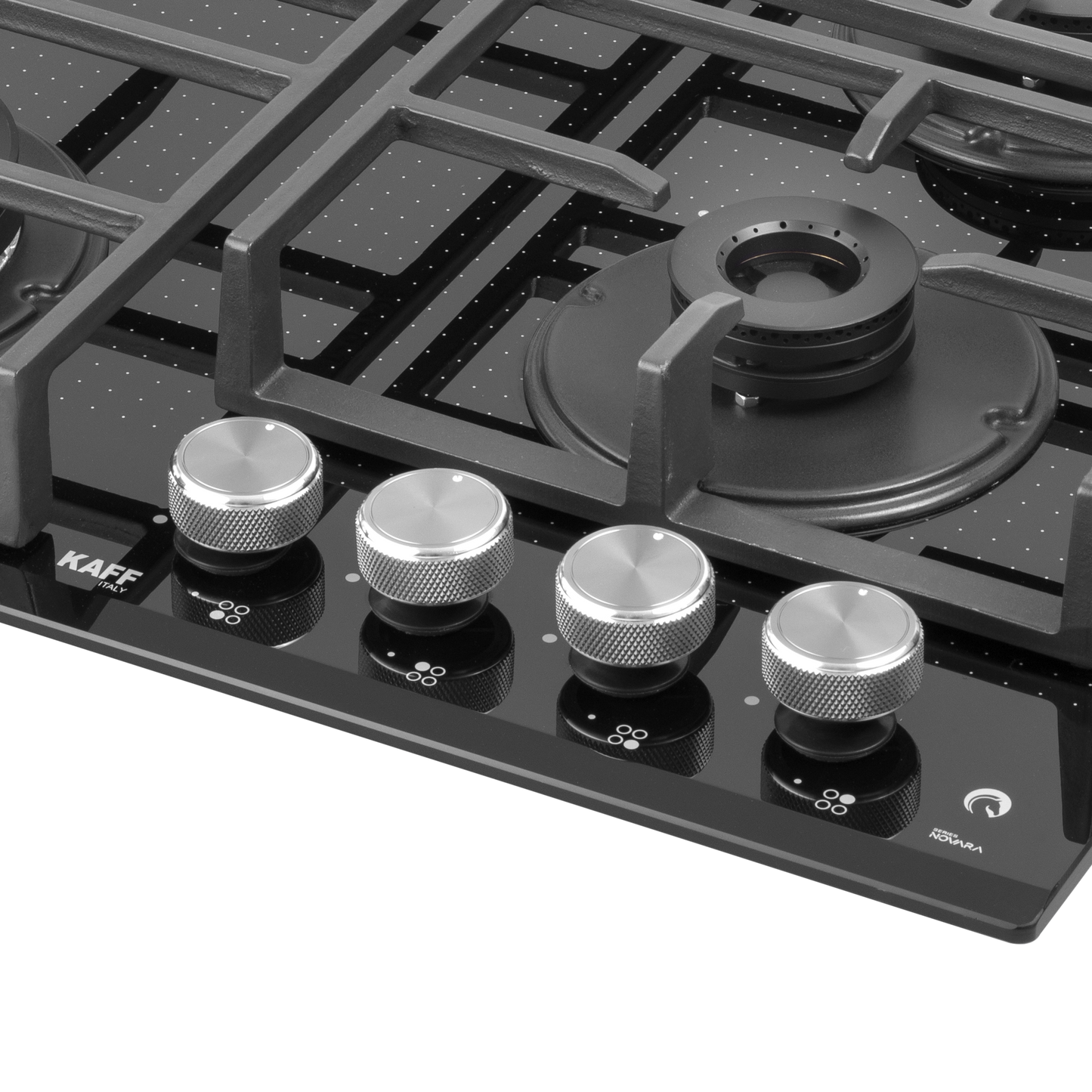 NVH 604 - Built-in Hob with 4 High Efficiency Full Brass Burners, Heavy Duty Cast Iron Pan Support
