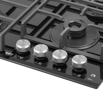 NVH 604 - Built-in Hob with 4 High Efficiency Full Brass Burners, Heavy Duty Cast Iron Pan Support