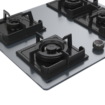 NYG 64G Built-in Hob for Kitchen, 4 Full Brass High Efficiency Burners