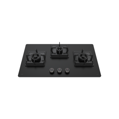 NYG 783B Built in Hob for Kitchen, 3 Full Brass High Efficiency Burners, Auto Ignition