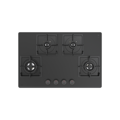 NYG 784B- Built in Hob for Kitchen, Premium Frosted Black Glass with Round Edges, Auto Ignition