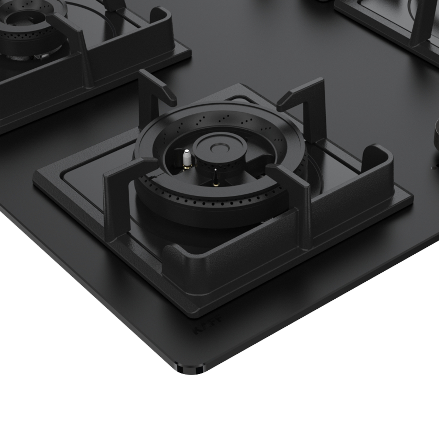 NYG 784B- Built in Hob for Kitchen, Premium Frosted Black Glass with Round Edges, Auto Ignition