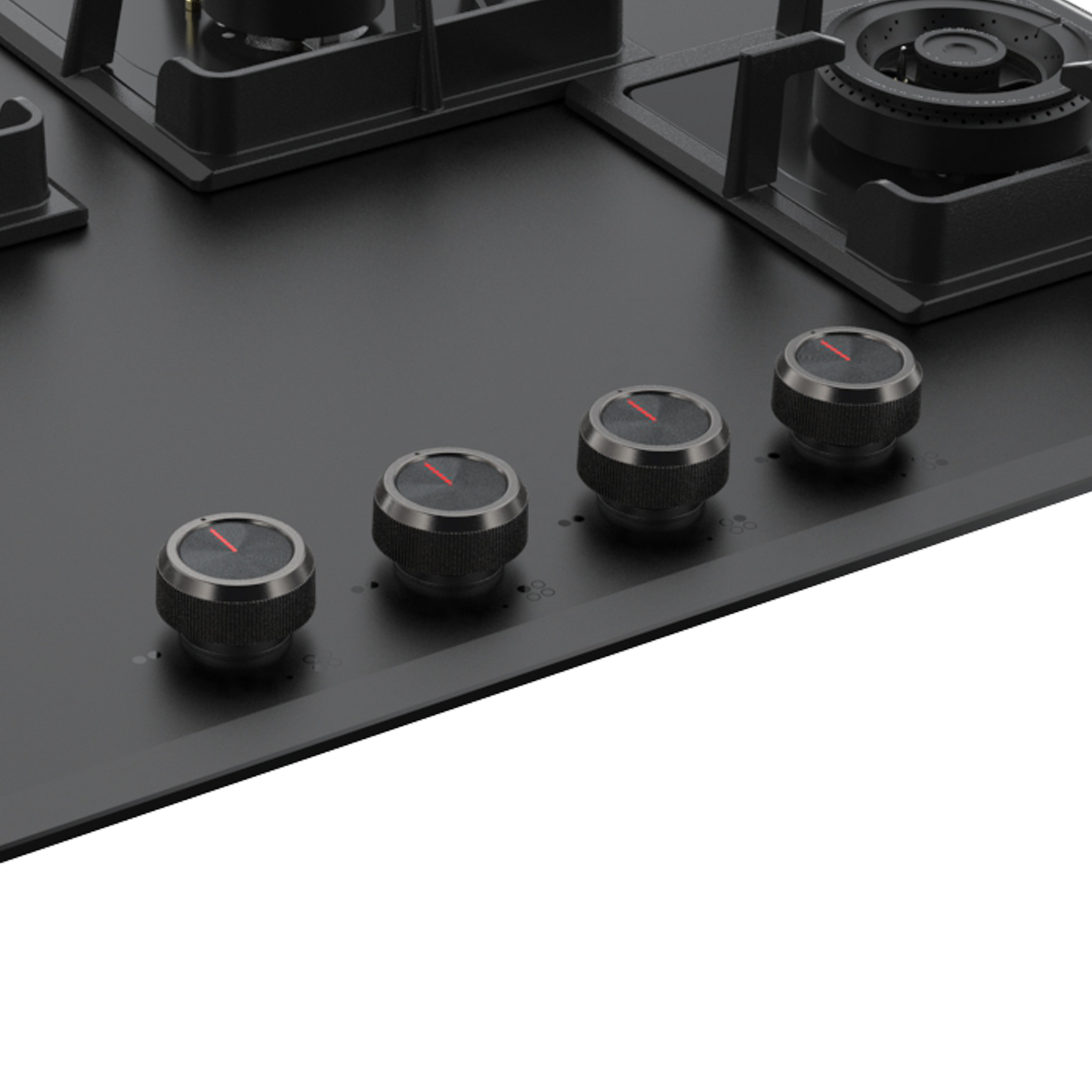 NYG 784B- Built in Hob for Kitchen, Premium Frosted Black Glass with Round Edges, Auto Ignition