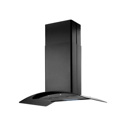 OPEC DHC 90 BLK (IS) - Island Chimney with Heavy Duty Baffle Filter