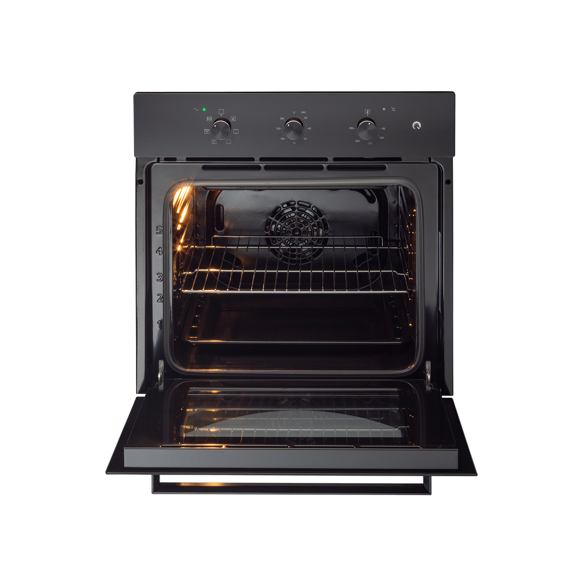 OV 80 ML7- Extra Large Cavity 80 L Built in Oven, Rotary Control Dials, Full Black Finish CS