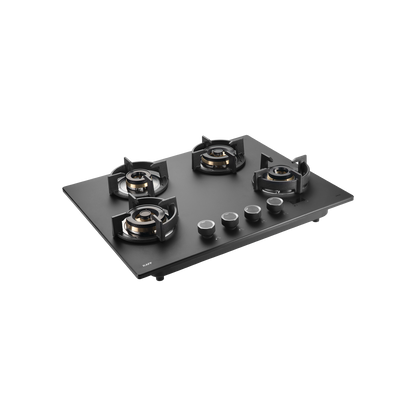 PRS 654- 4 Burners Built-in Hob, Digital Timer, 8mm Thick Premium Frosted Black Glass