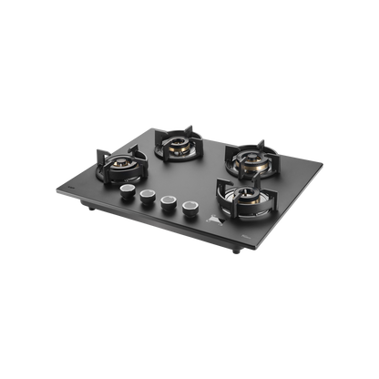 PRS 654- 4 Burners Built-in Hob, Digital Timer, 8mm Thick Premium Frosted Black Glass