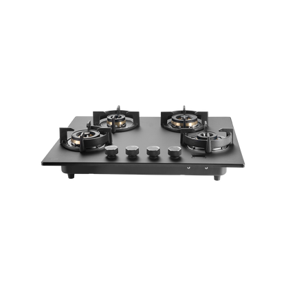 PRS 654- 4 Burners Built-in Hob, Digital Timer, 8mm Thick Premium Frosted Black Glass