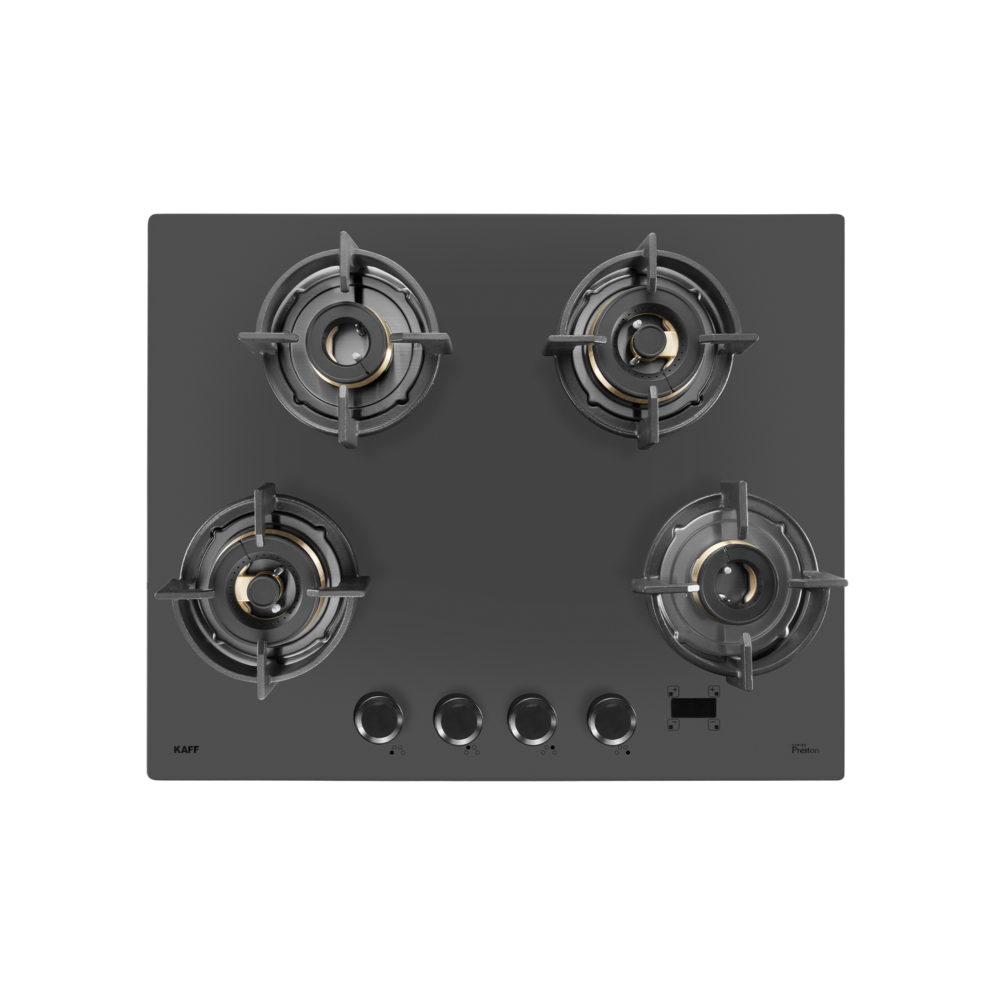 PRS 654- 4 Burners Built-in Hob, Digital Timer, 8mm Thick Premium Frosted Black Glass