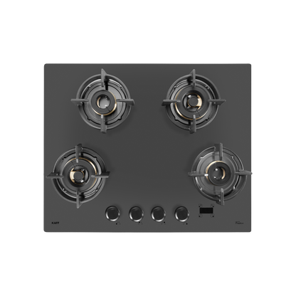 PRS 654- 4 Burners Built-in Hob, Digital Timer, 8mm Thick Premium Frosted Black Glass