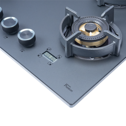 4 Burner Built-in Hob with Direct Flame Burners & Digital Timer, 65 cm (PRS 654DF)