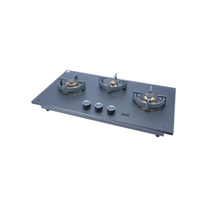 3 Burner Built-in Hob with Direct Flame Burners & Digital Timer, 78 cm (PRS 783DF)