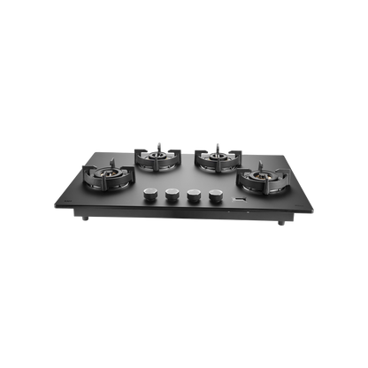 PRS 804- 4 Burners Built-in Hob, Digital Timer, 8mm Thick Premium Frosted Black Glass