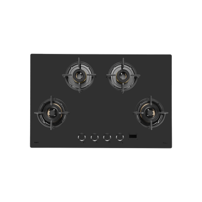 PRS 804- 4 Burners Built-in Hob, Digital Timer, 8mm Thick Premium Frosted Black Glass