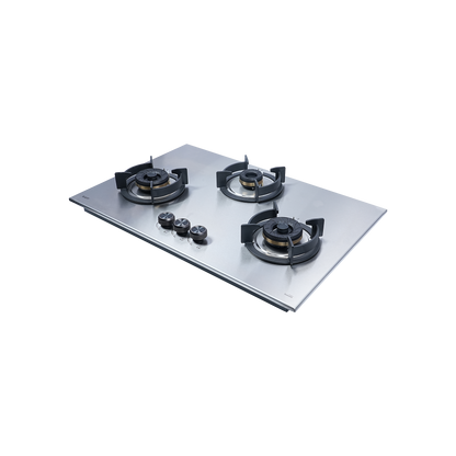 ROBUSTA 783 - 3 Burner Built-in Hob, Premium Brushed Stainless Steel, Flame Failure Device