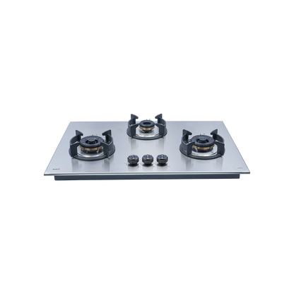 ROBUSTA 783 - 3 Burner Built-in Hob, Premium Brushed Stainless Steel, Flame Failure Device