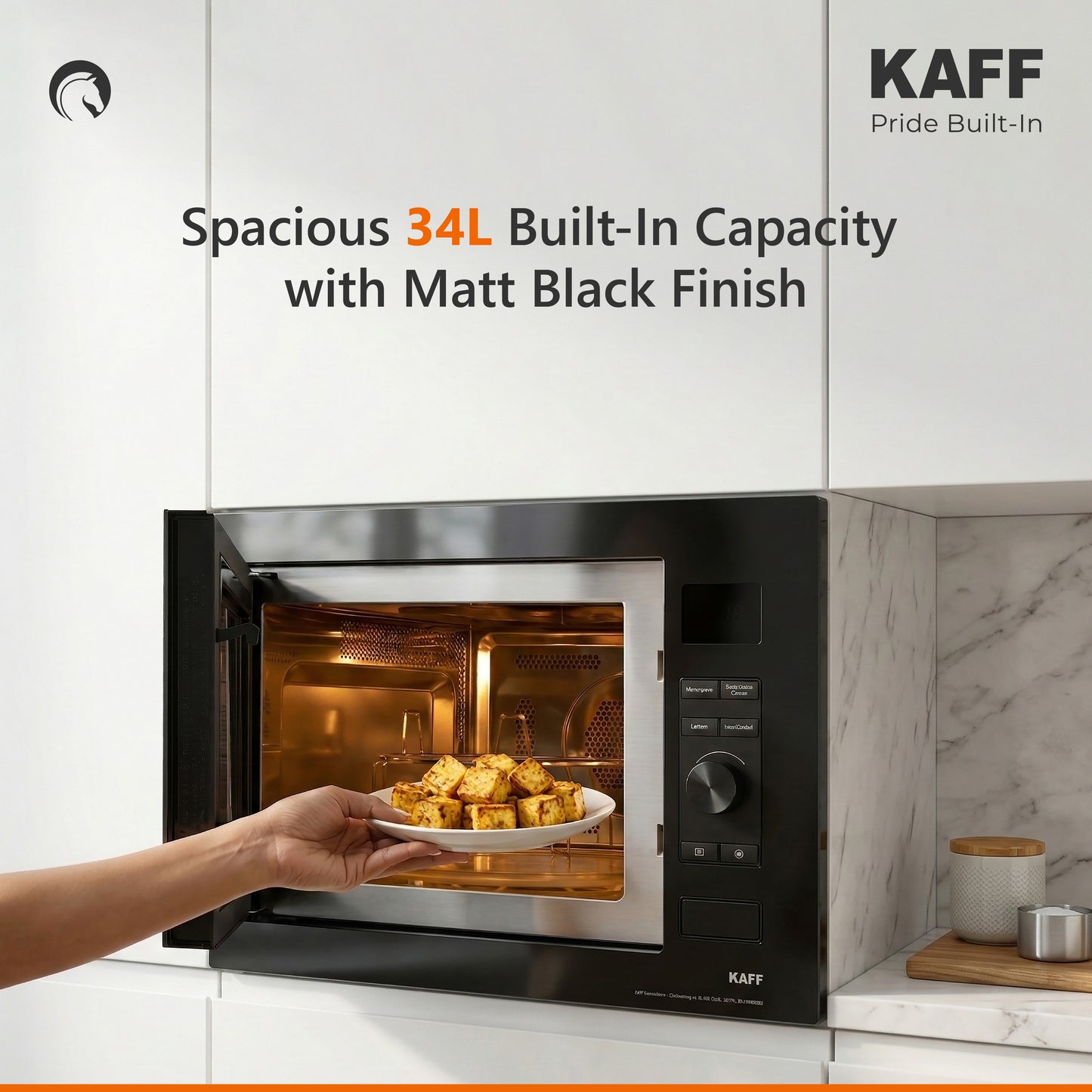 KB5A- 34L Built-in Microwave with Grill & Convection, Child Lock, Digital Display