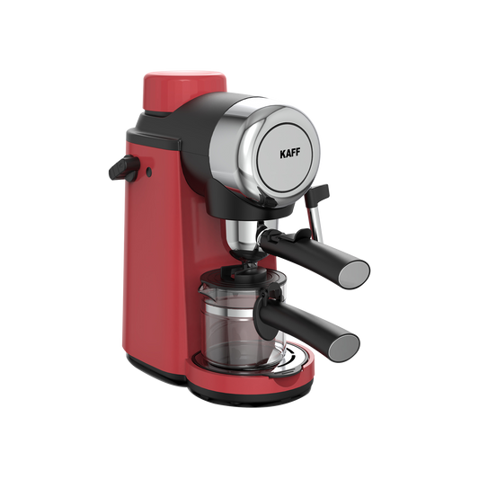 VIENNA RED Coffee Machine, Suitable for Ground Coffee, 3.5 Bar Pressure Pump Steam Conveniently